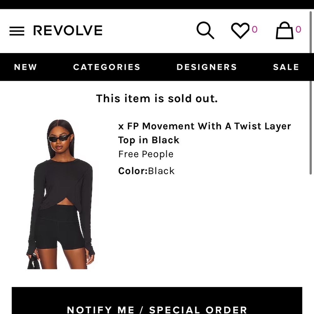 FP movement With a Twist Layer top NWT